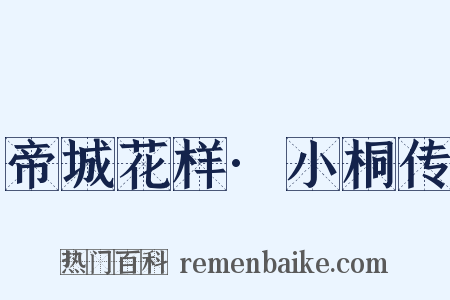 帝城花样·小桐传是什么意思的图片